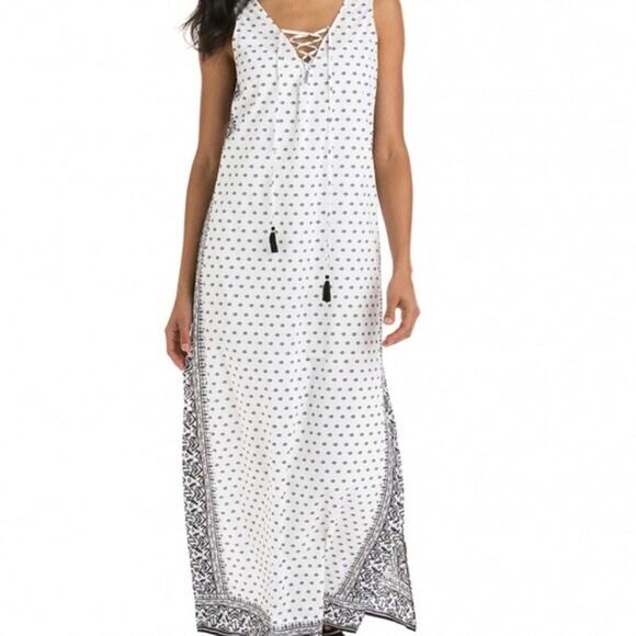 Vineyard Vines Dresses & Skirts - Vineyard Vines Fan Border Print Maxi Dress S Beach Resort Coastal Summer Bandana